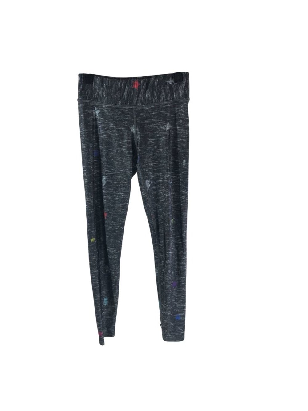 Terez Womens Star Print Gray Leggings Size S Stretch Waistband Ankle Crop